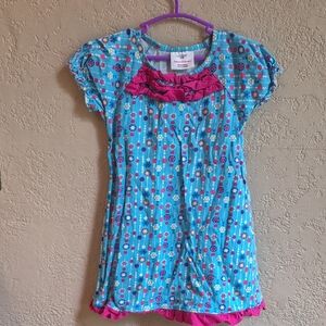 Hanna Andersson Blue and Pink Patterned Dress